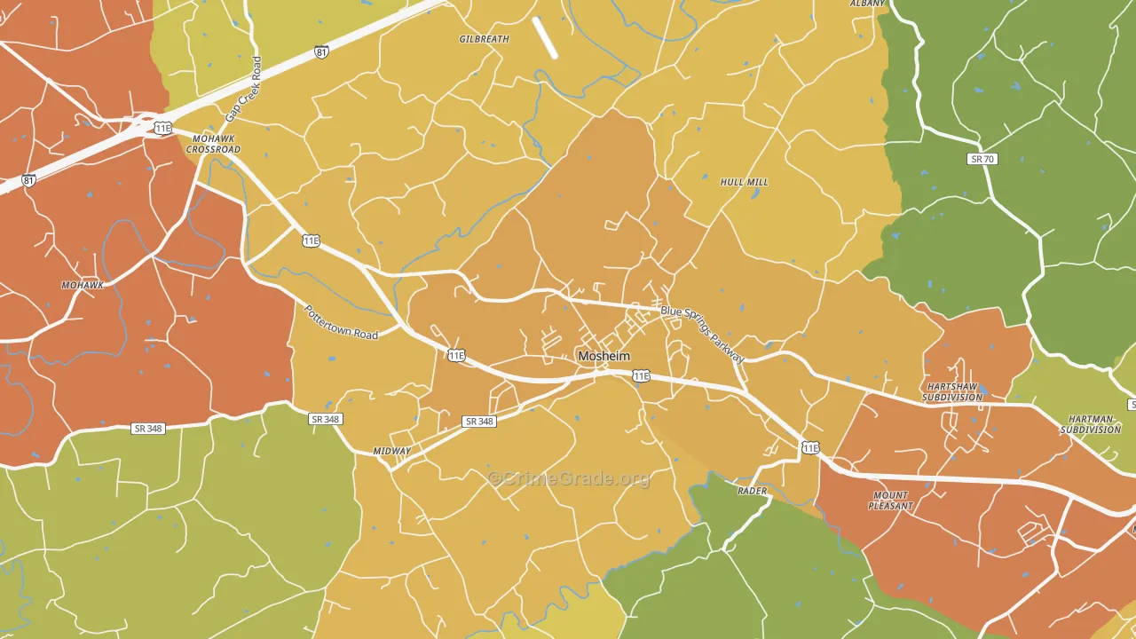 37818, TN Map of Theft Rates