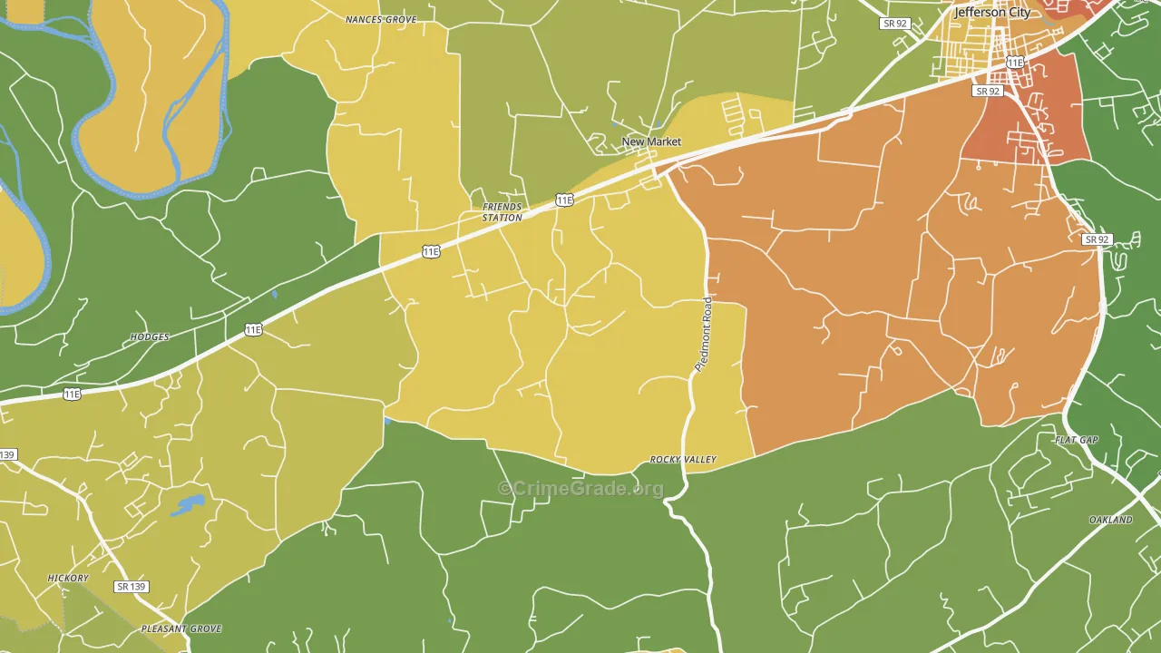 37820, TN Map of Theft Rates
