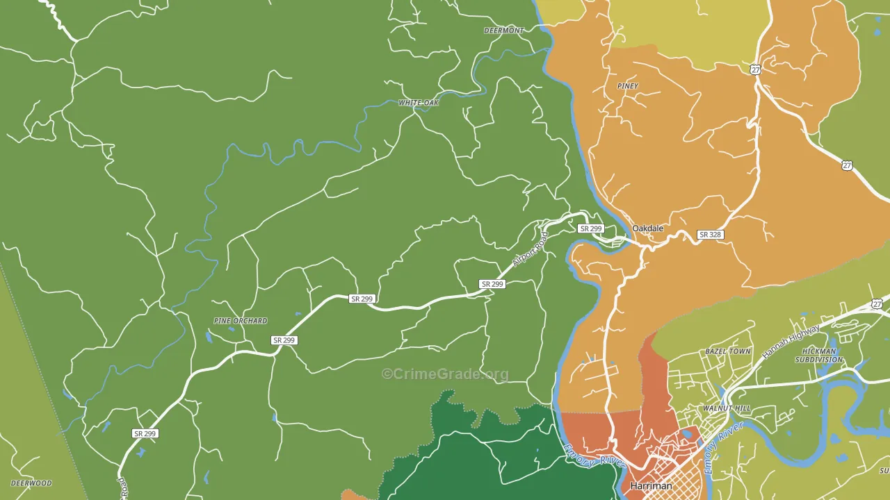 37829, TN Map of Theft Rates
