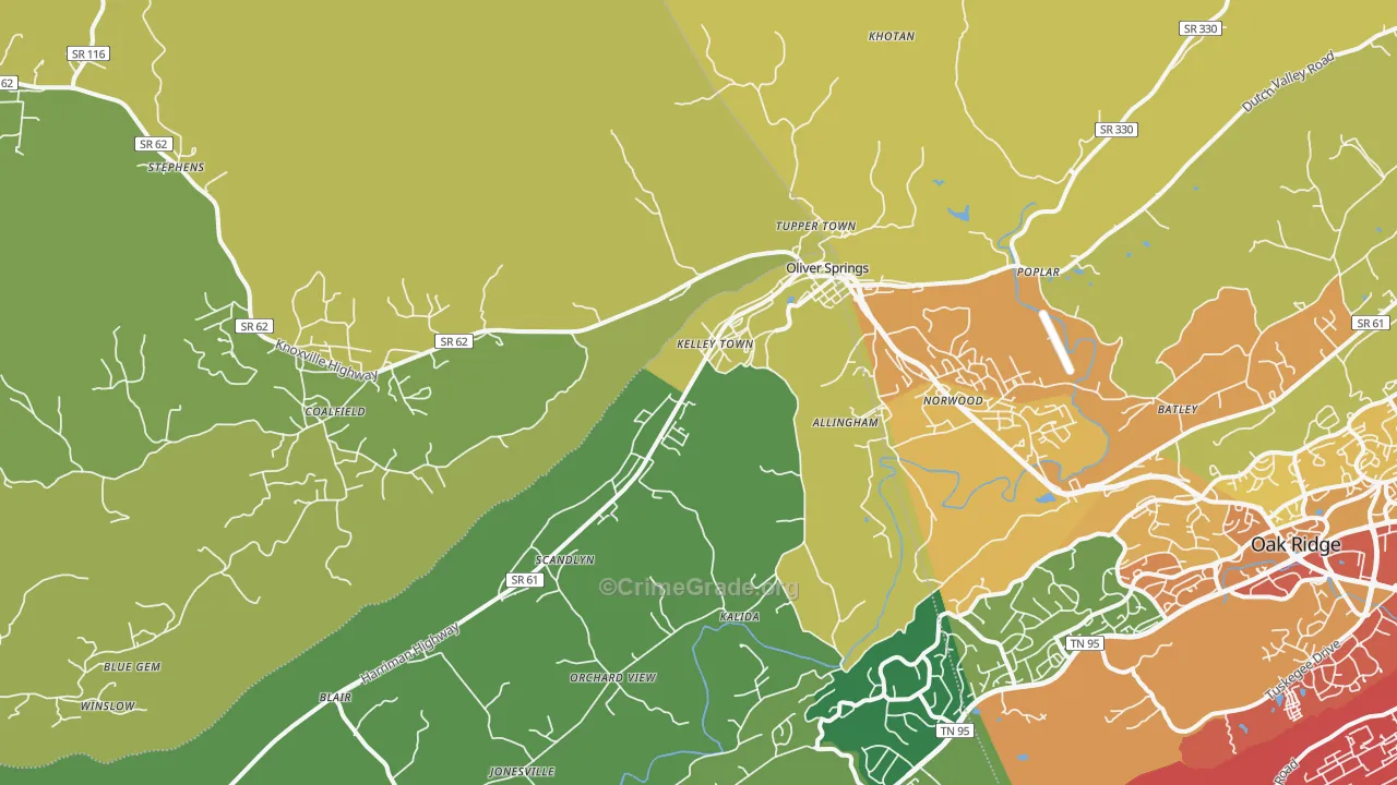 37840, TN Map of Theft Rates