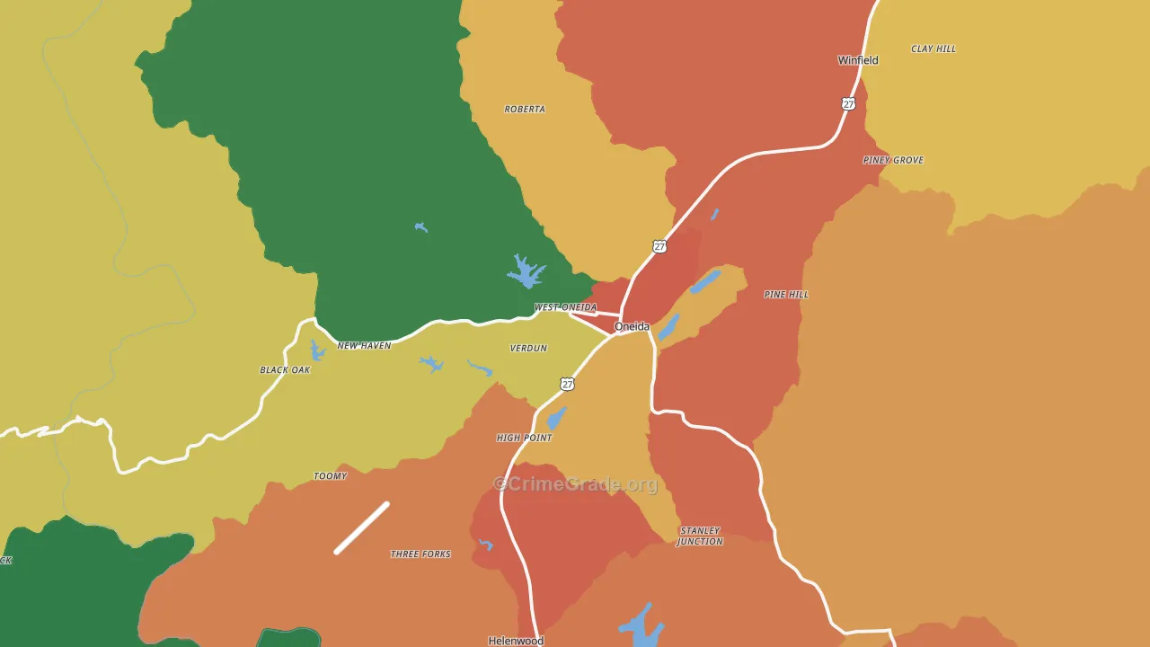 37841, TN Map of Theft Rates
