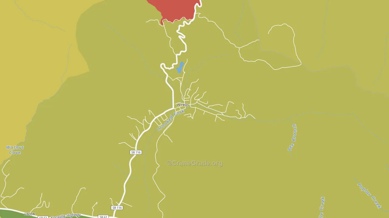 37845, TN Map of Theft Rates