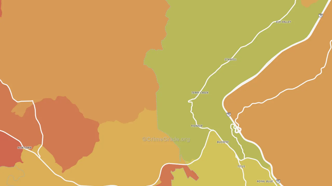 37847, TN Map of Theft Rates