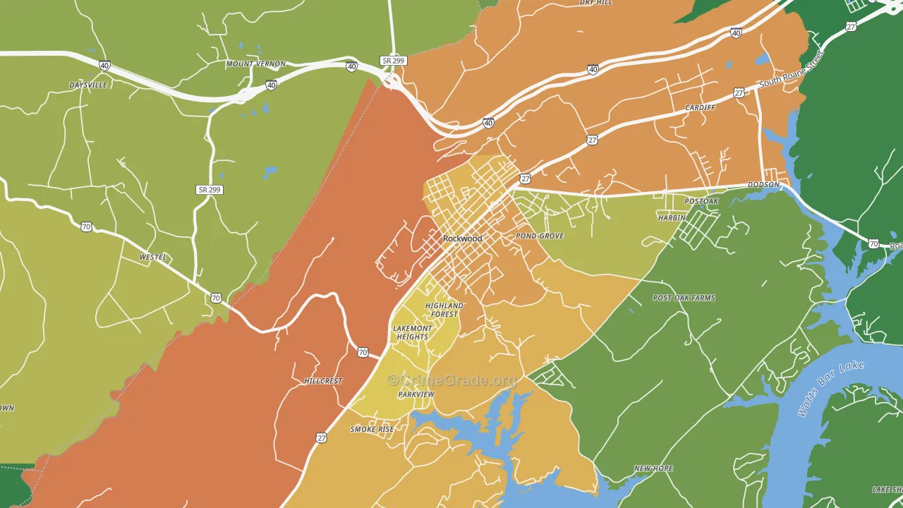 37854, TN Map of Theft Rates