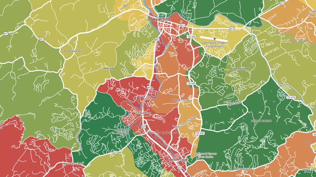 37862, TN Map of Theft Rates