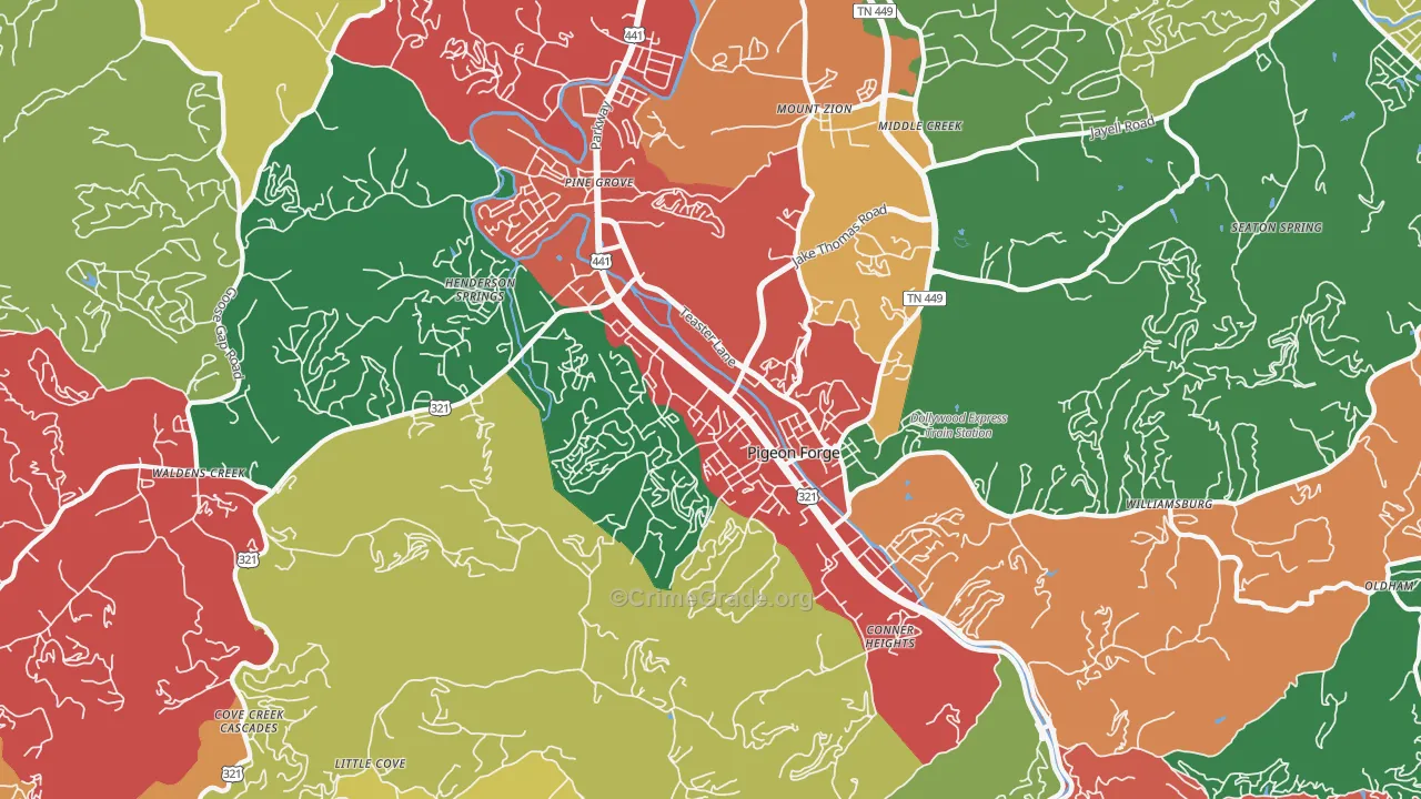 37863, TN Map of Theft Rates