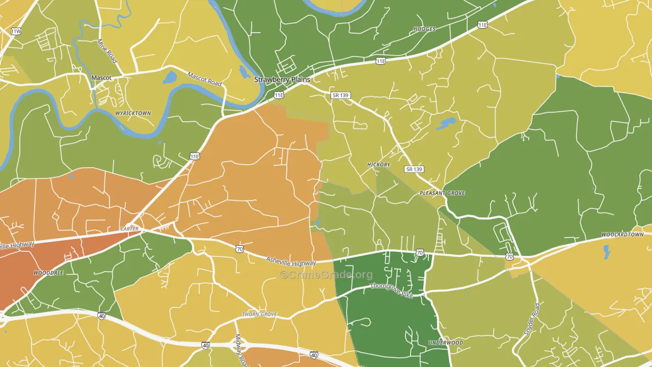 37871, TN Map of Theft Rates