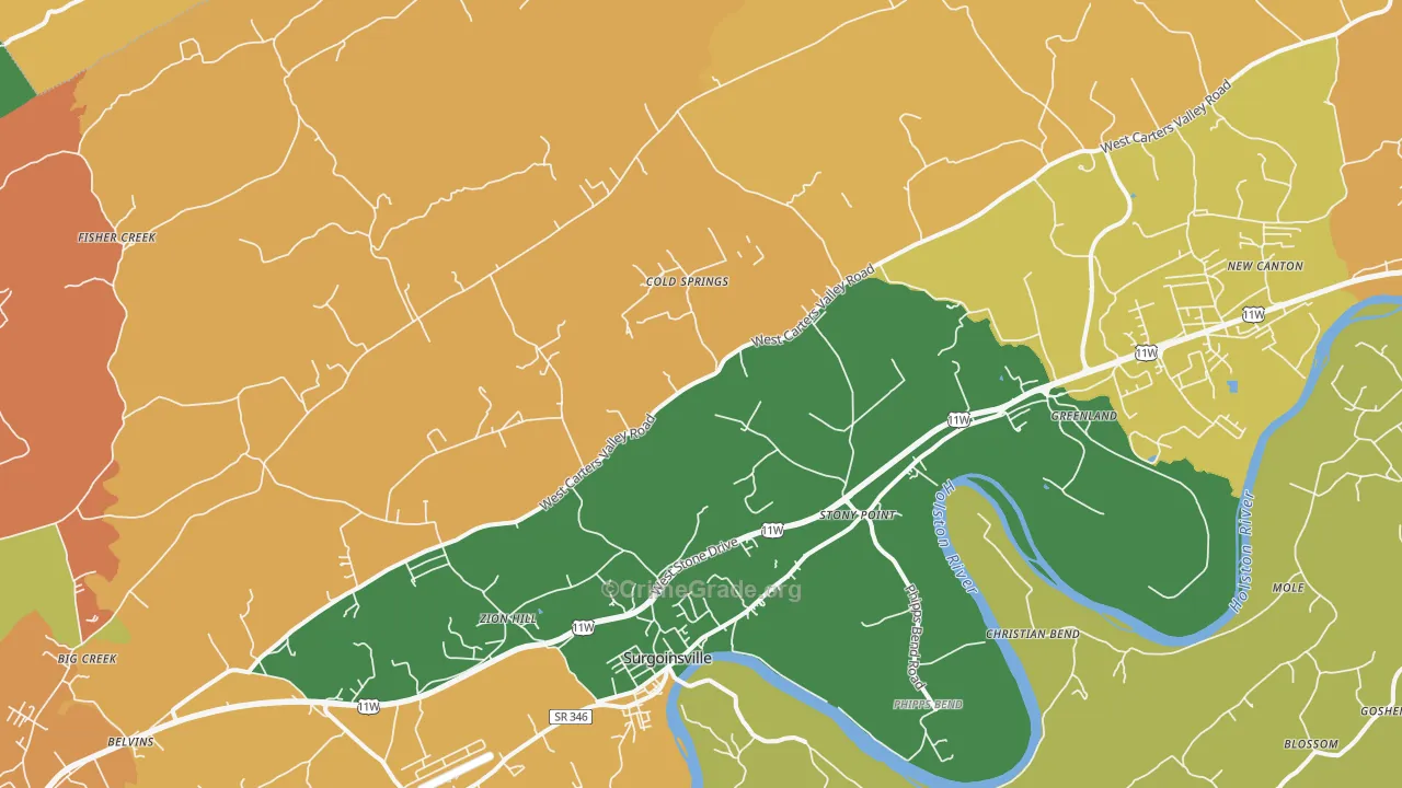 37873, TN Map of Theft Rates