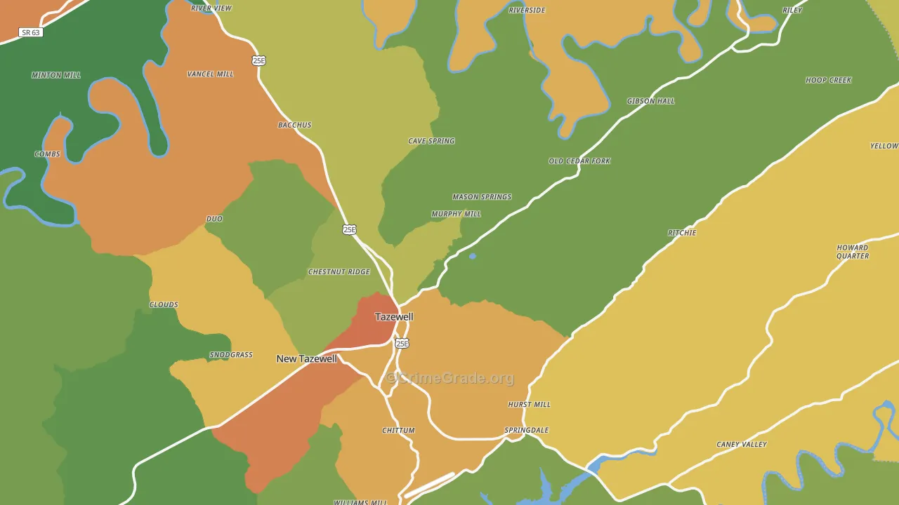 37879, TN Map of Theft Rates