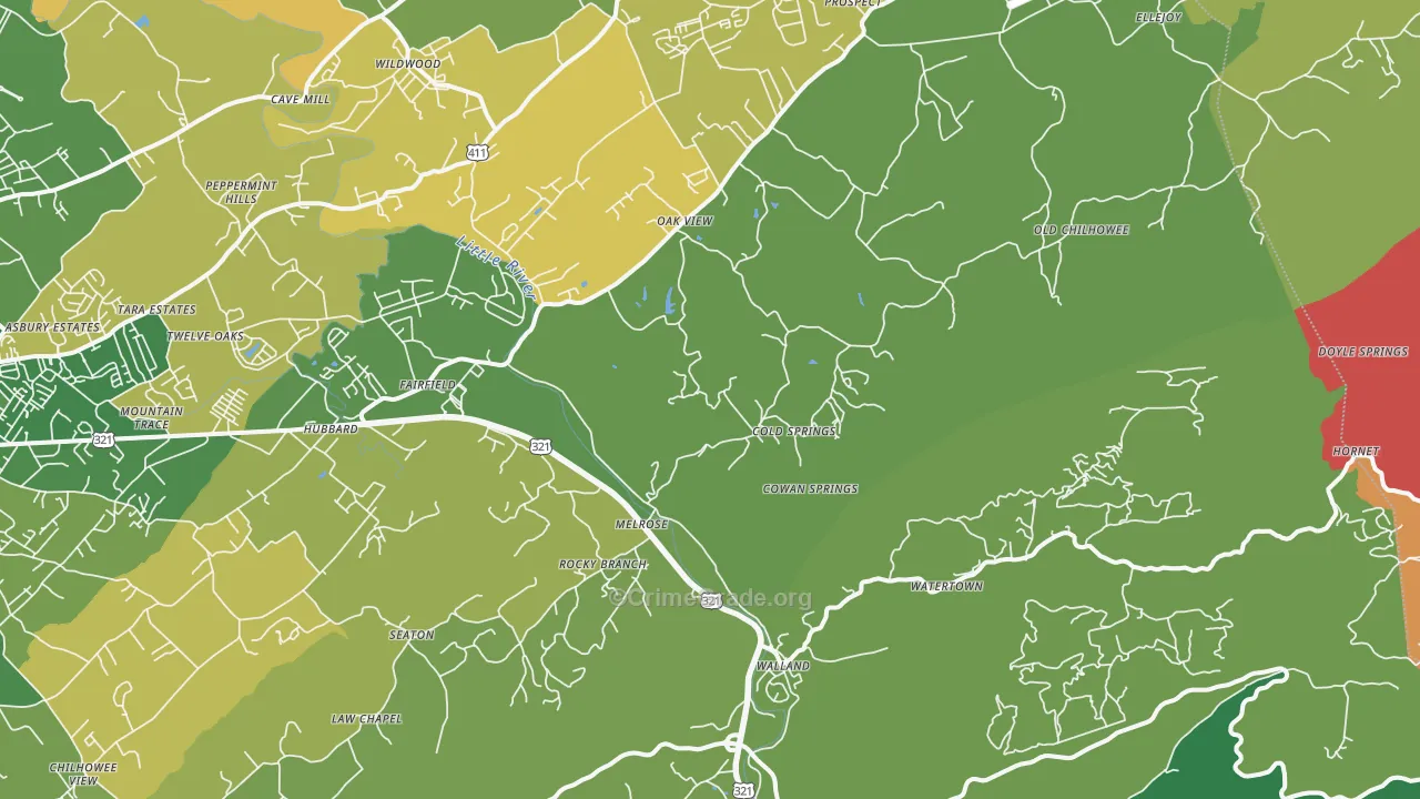 37886, TN Map of Theft Rates