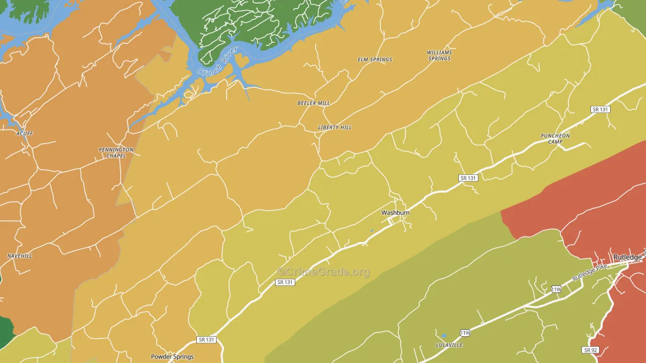 37888, TN Map of Theft Rates