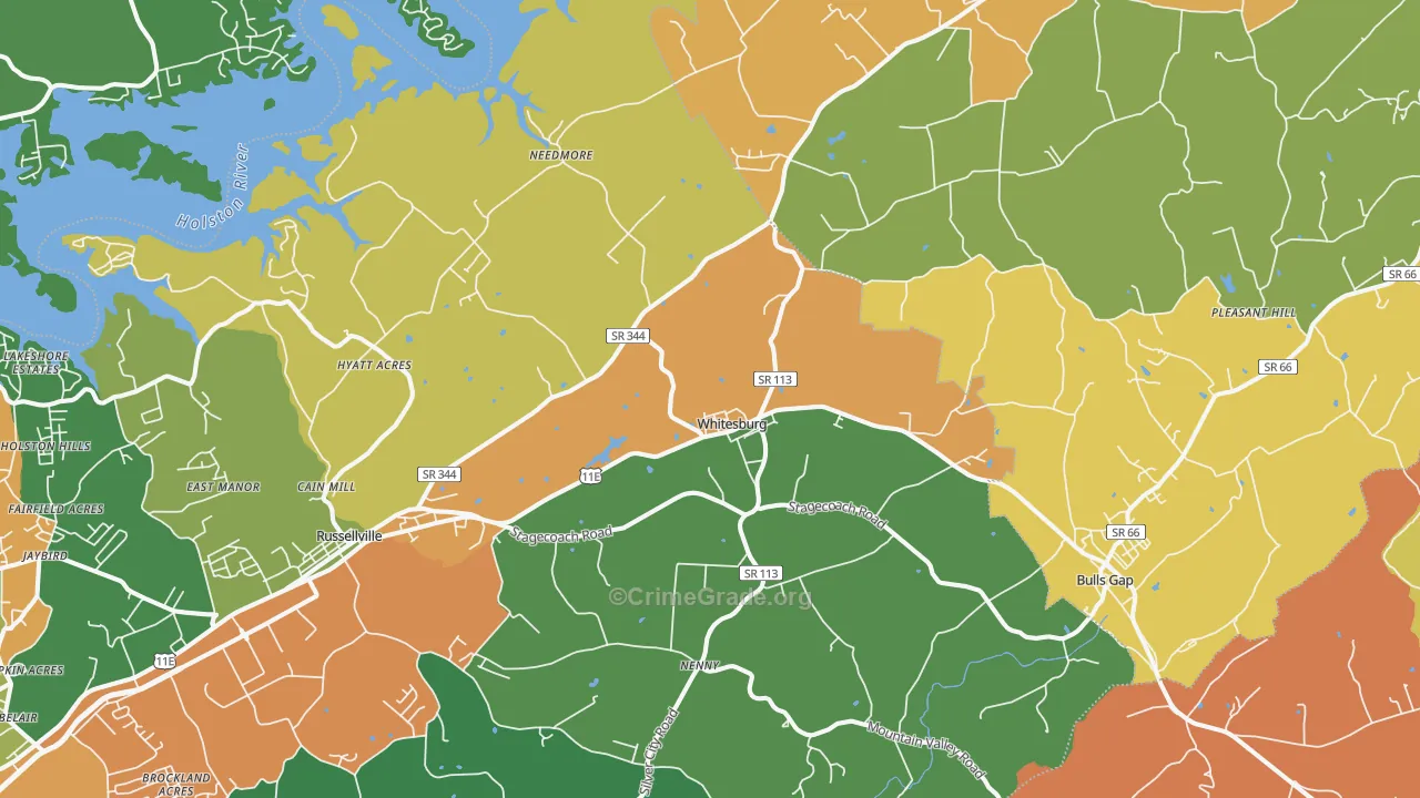 37891, TN Map of Theft Rates