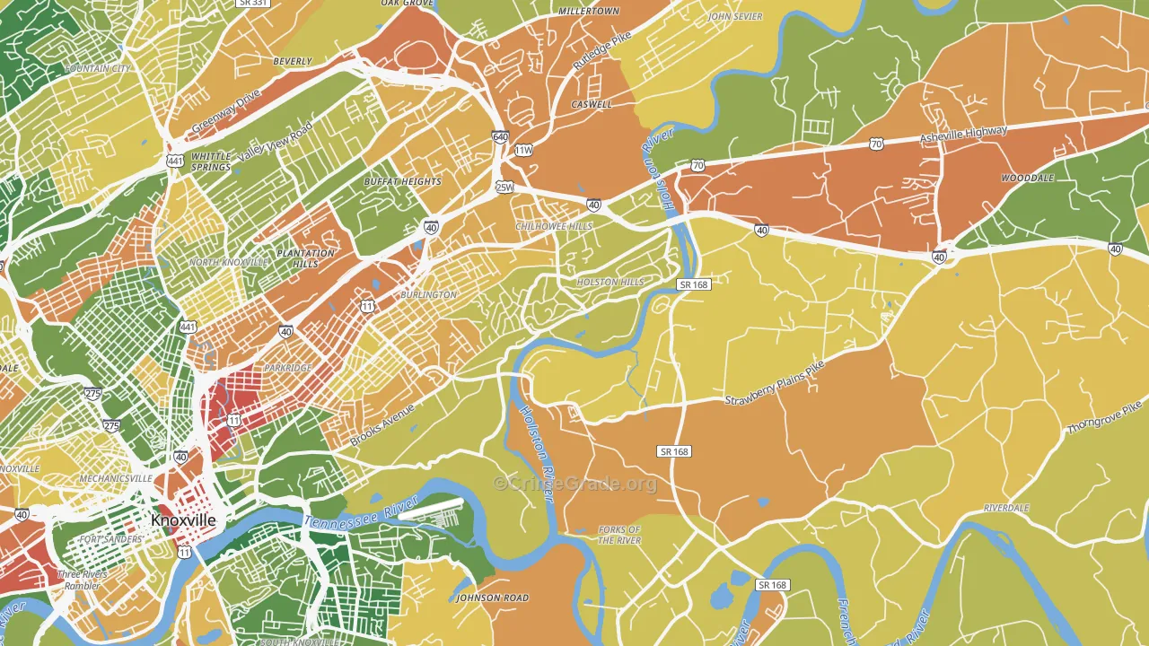 37914, TN Map of Theft Rates