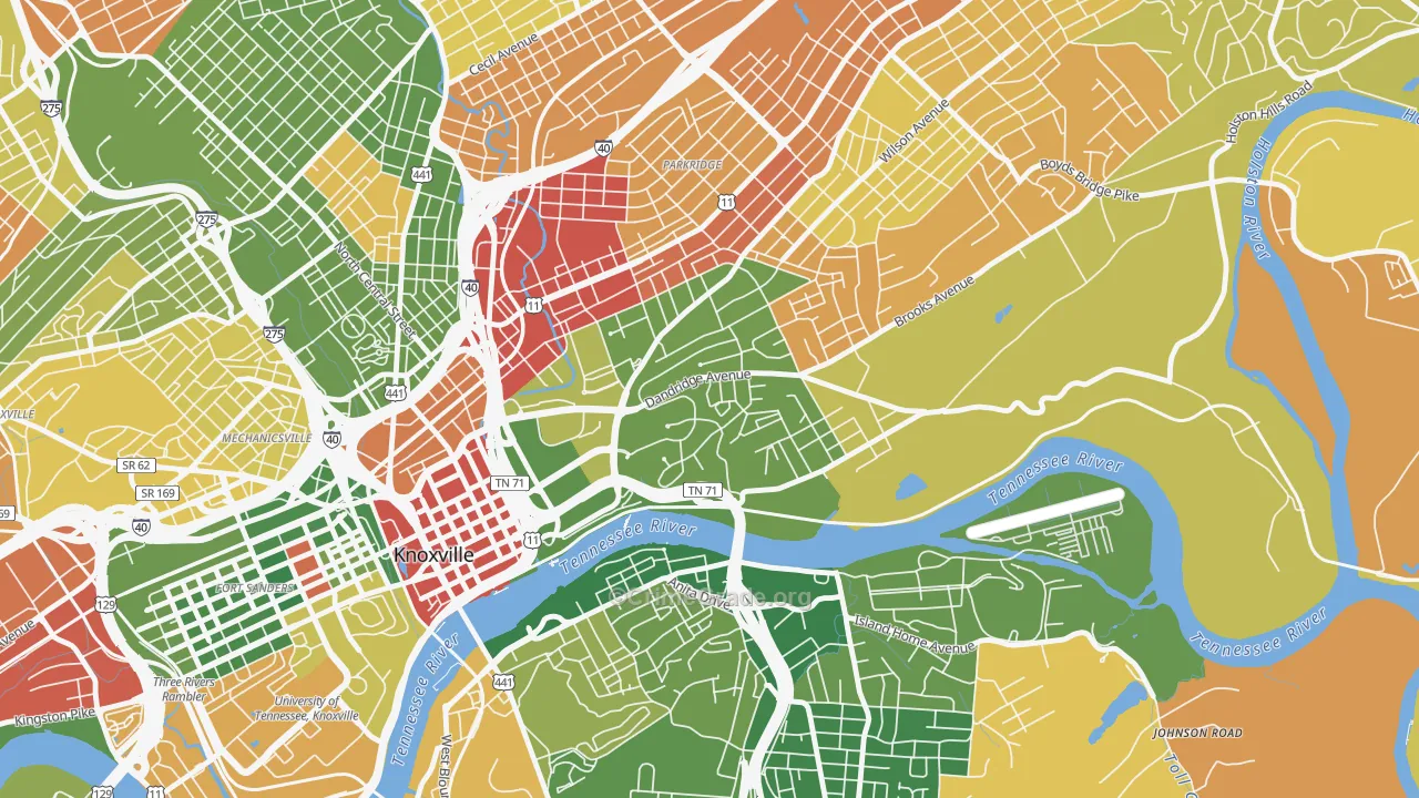 37915, TN Map of Theft Rates