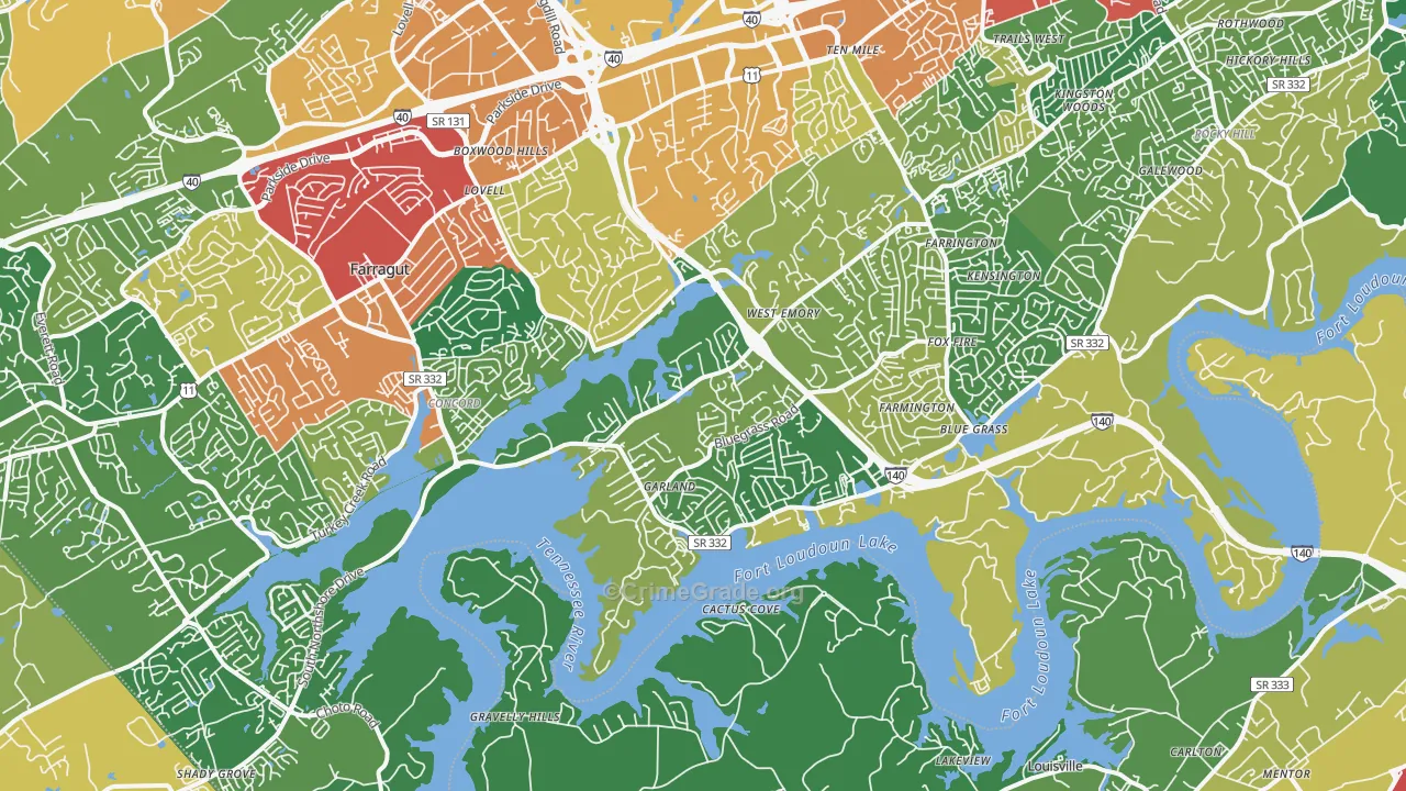 37922, TN Map of Theft Rates