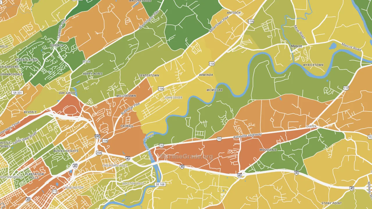37924, TN Map of Theft Rates