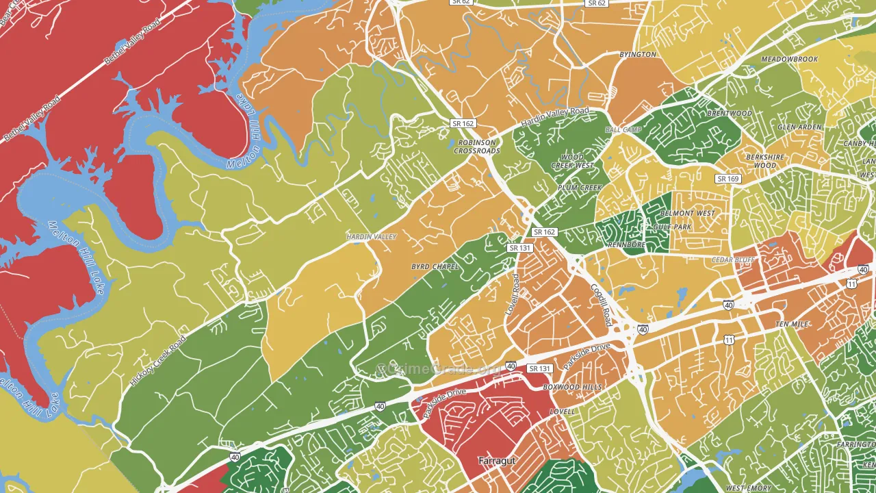 37932, TN Map of Theft Rates