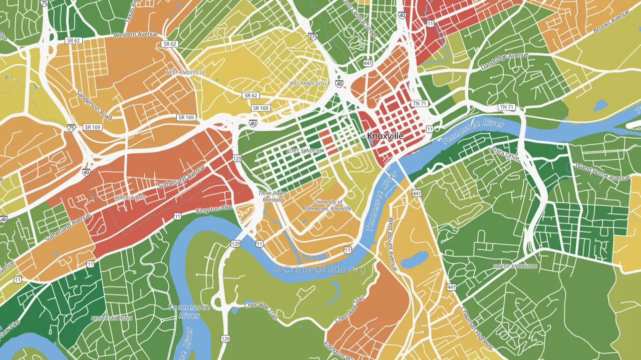 37996, TN Map of Theft Rates