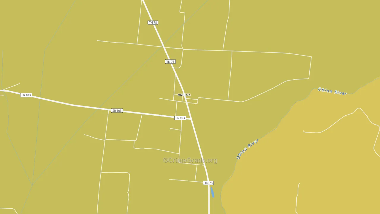38007, TN Map of Theft Rates