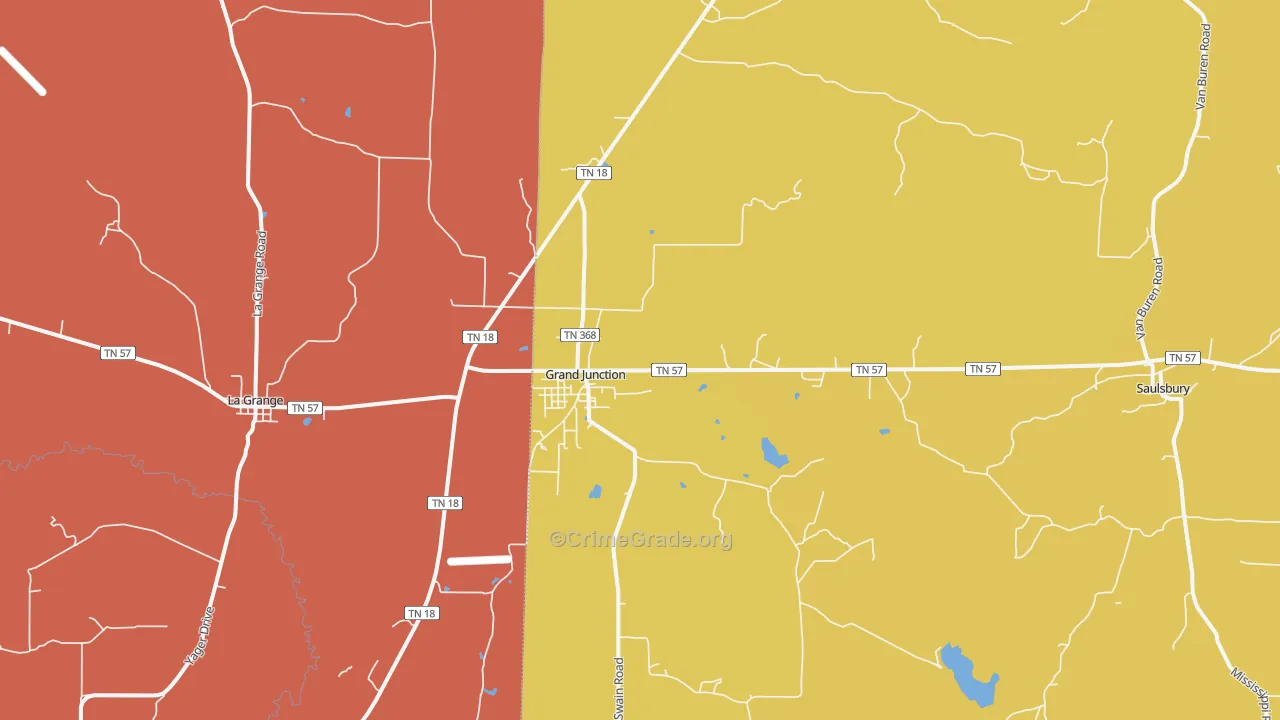 38039, TN Map of Theft Rates