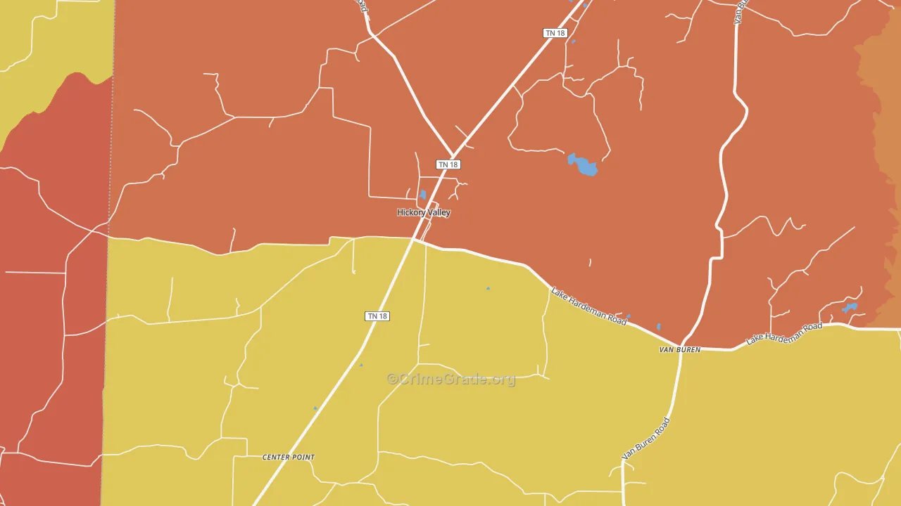 38042, TN Map of Theft Rates
