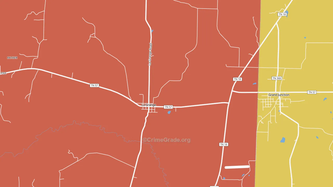 38046, TN Map of Theft Rates
