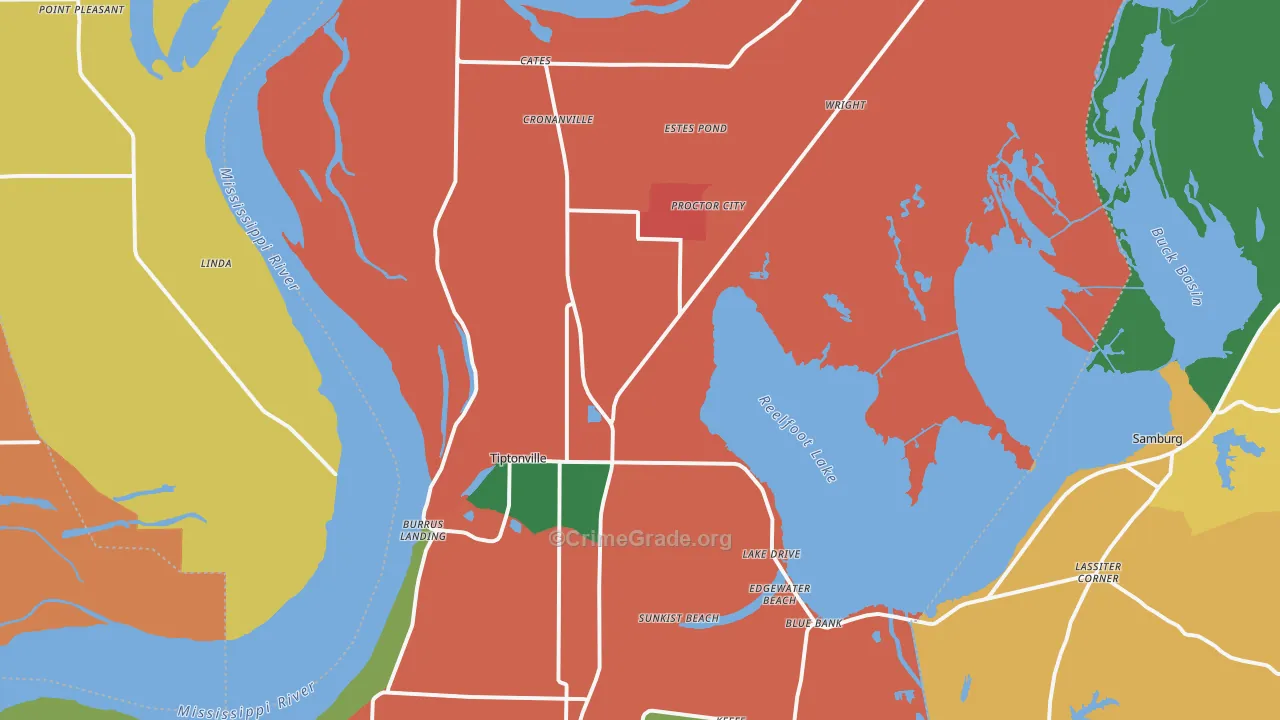 38079, TN Map of Theft Rates