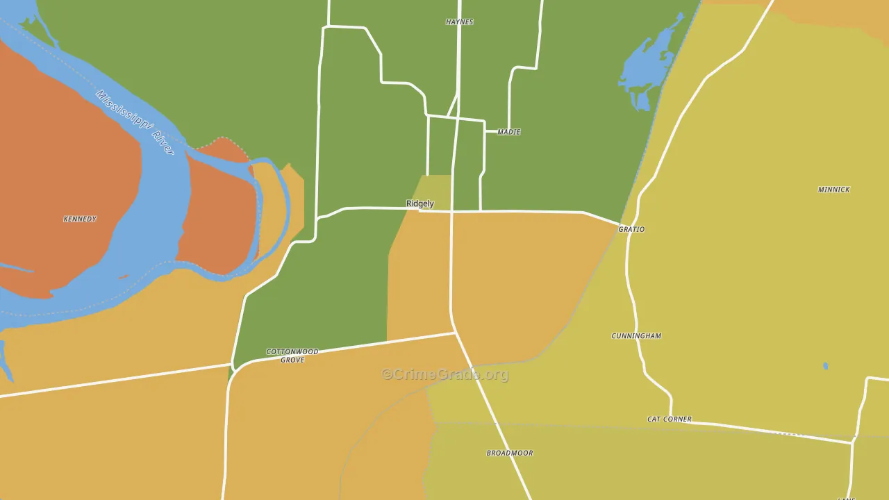 38080, TN Map of Theft Rates