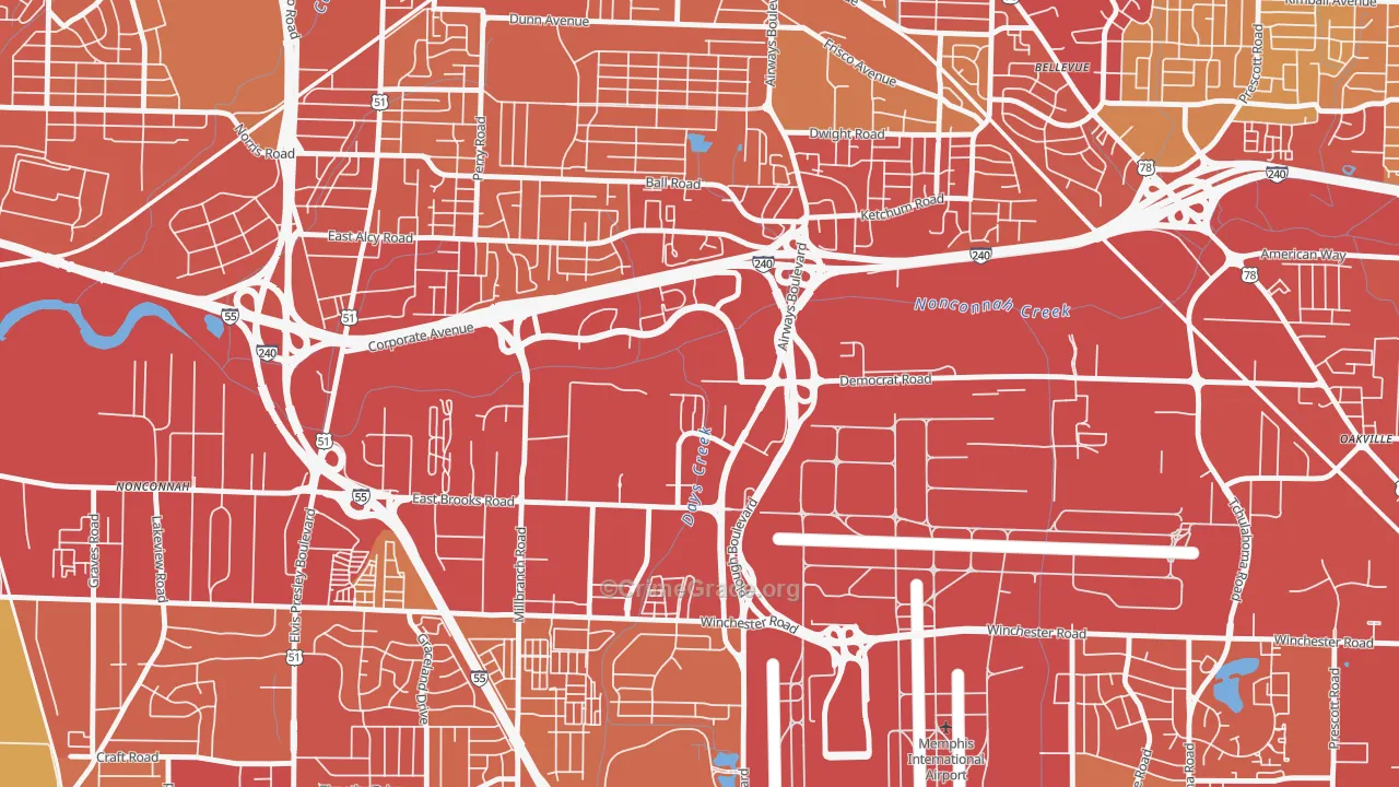 38132, TN Map of Theft Rates
