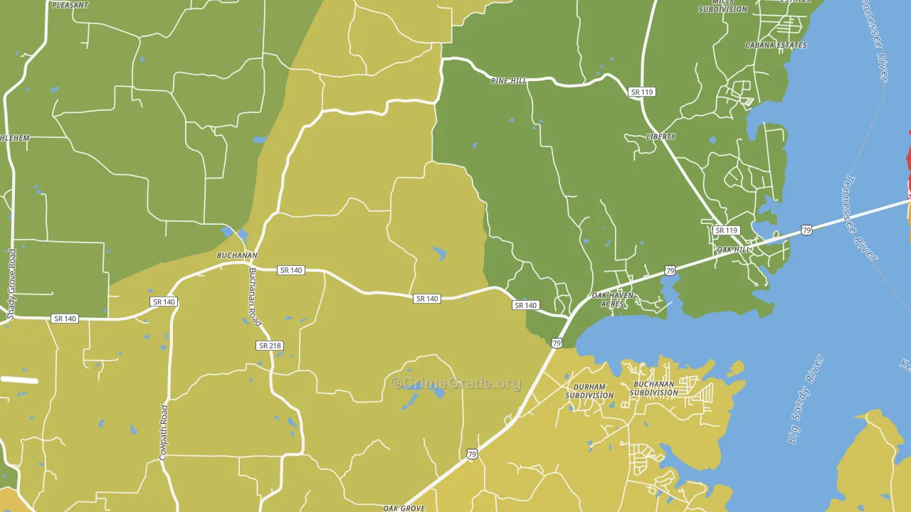 38222, TN Map of Theft Rates