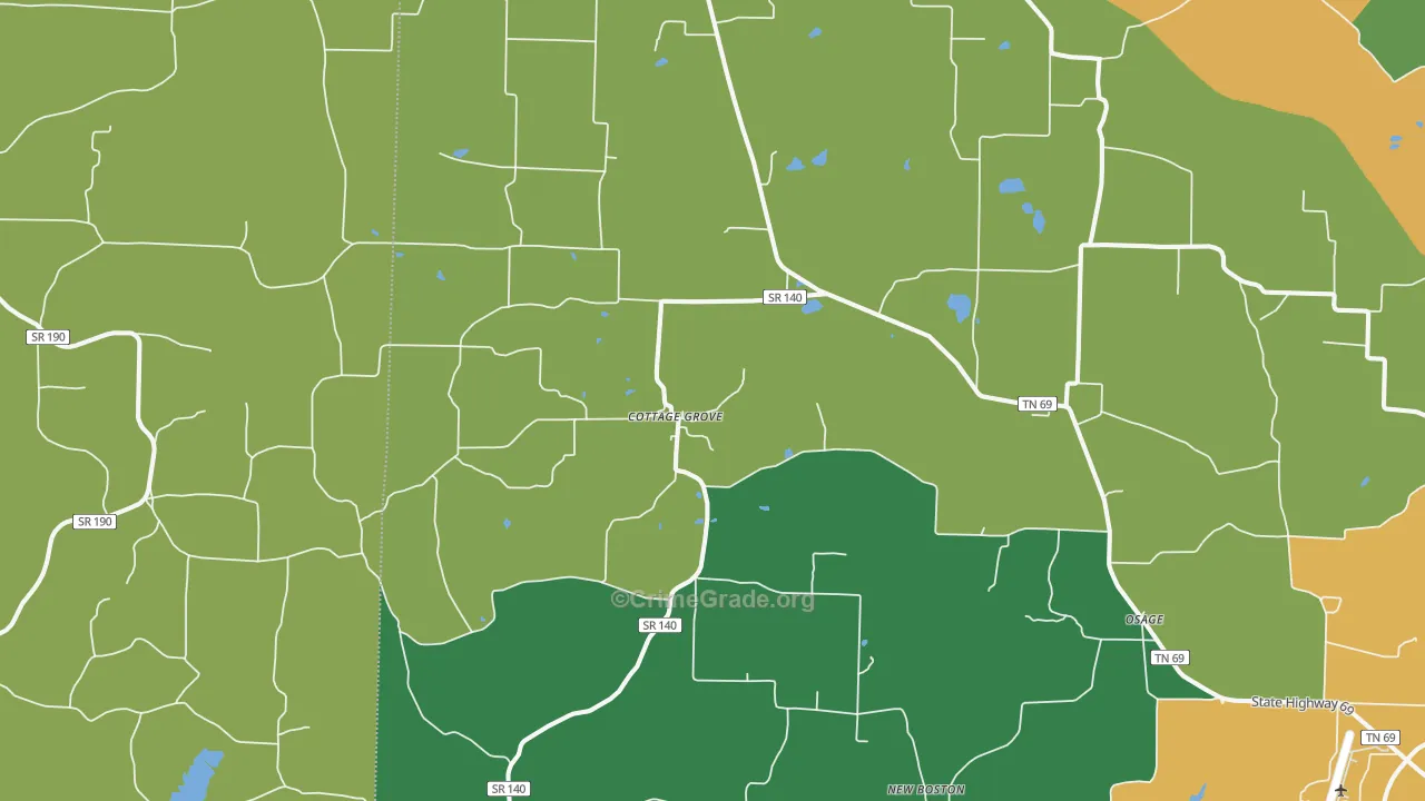 38224, TN Map of Theft Rates