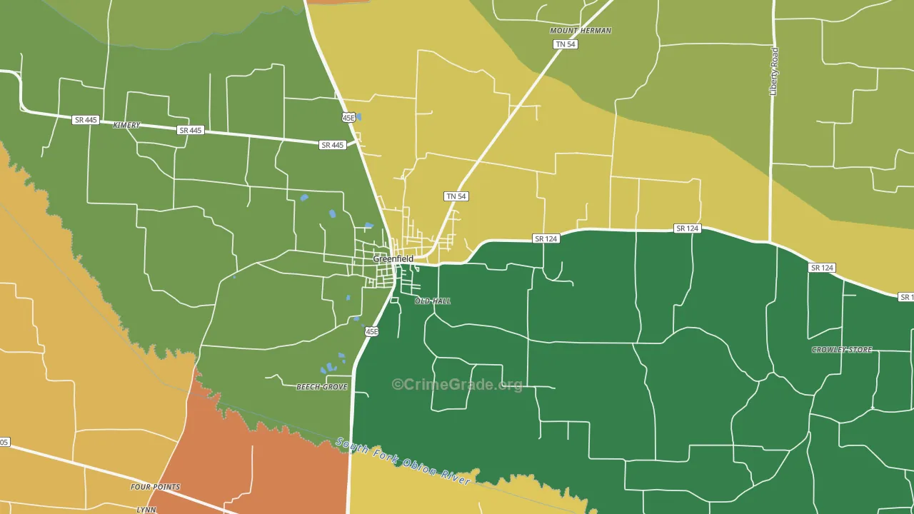 38230, TN Map of Theft Rates