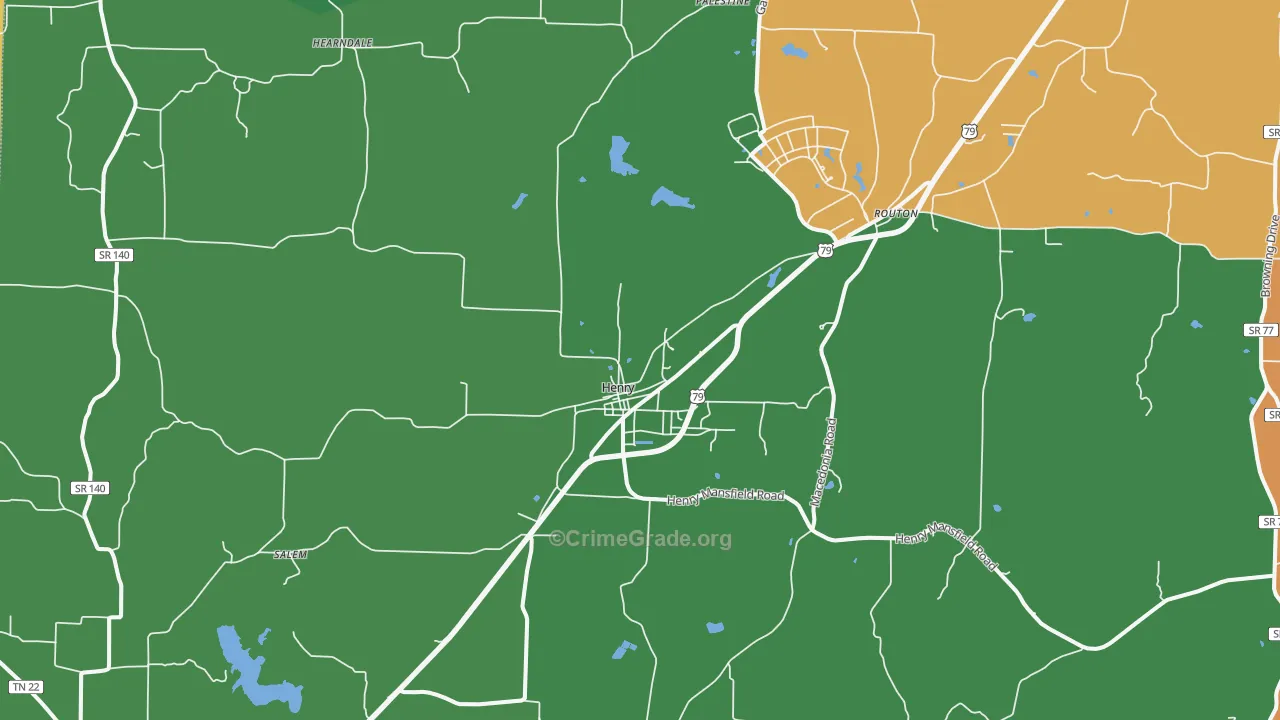 38231, TN Map of Theft Rates