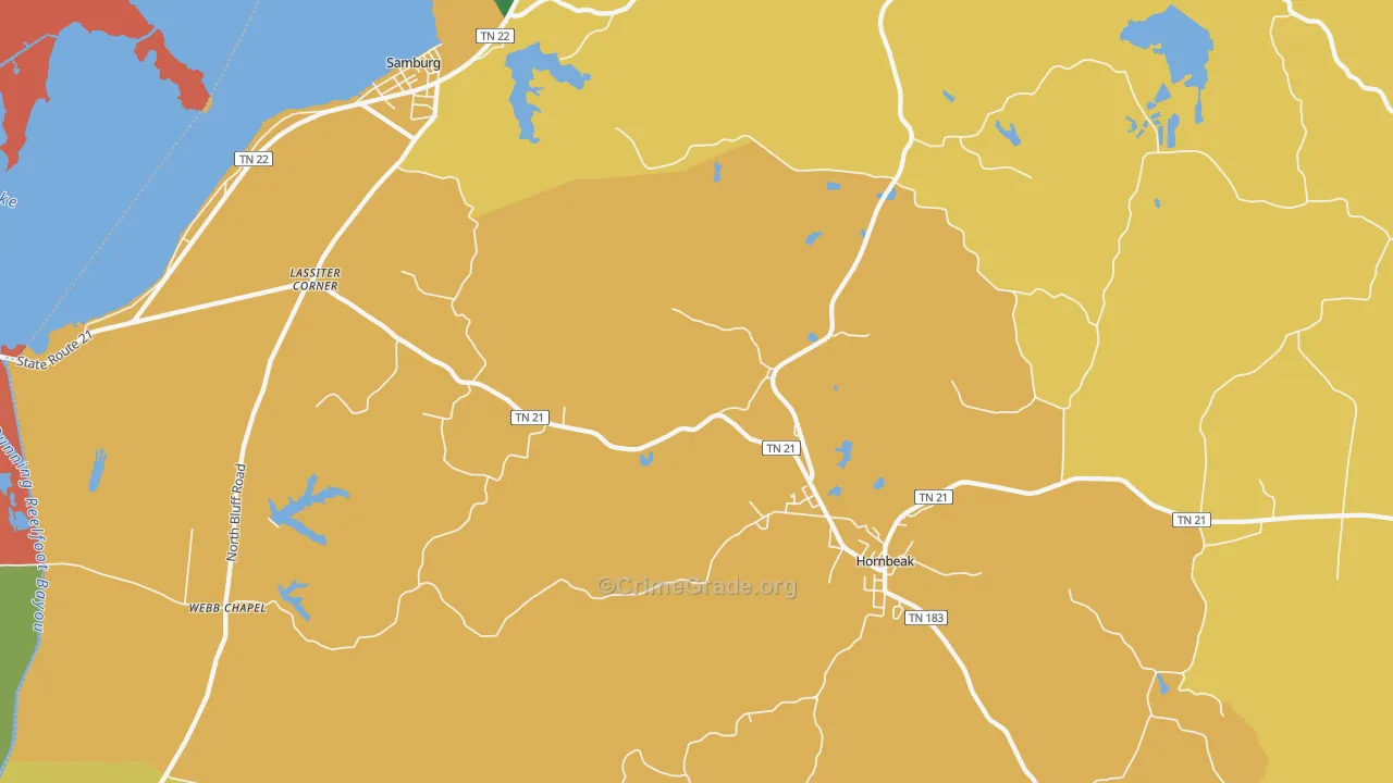 38232, TN Map of Theft Rates