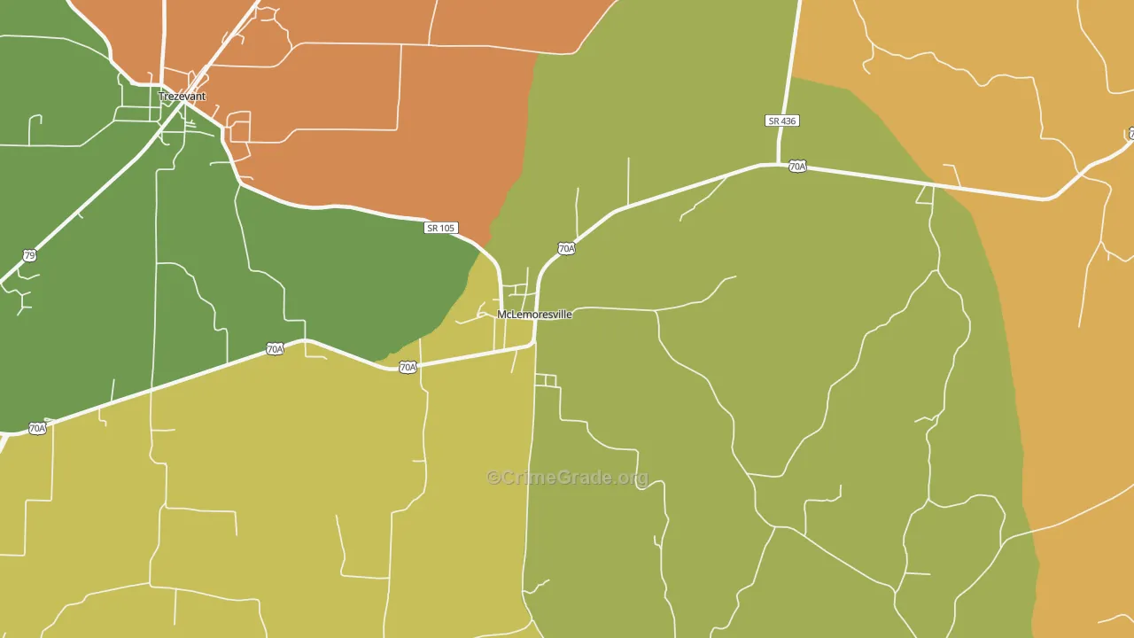 38235, TN Map of Theft Rates