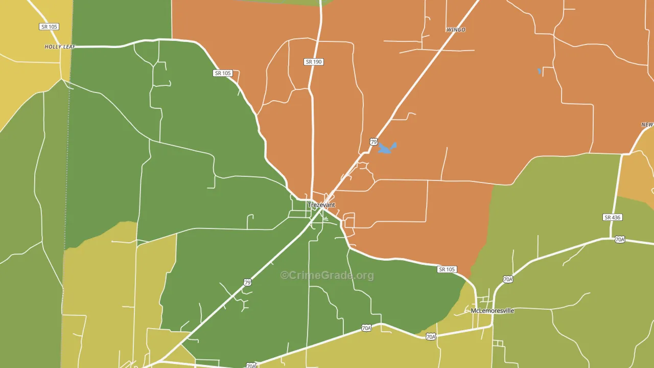38258, TN Map of Theft Rates