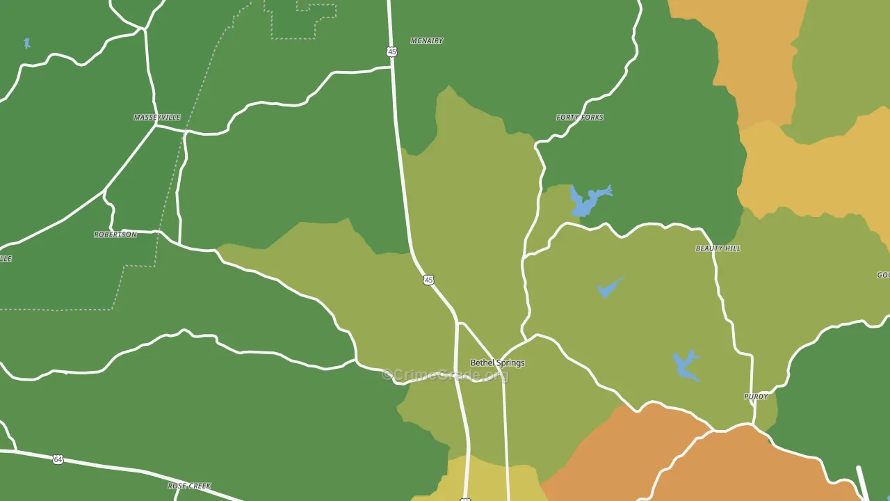 38315, TN Map of Theft Rates