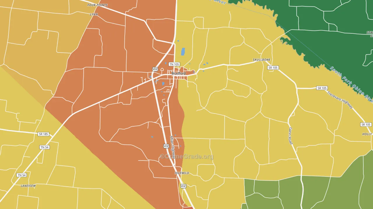 38316, TN Map of Theft Rates