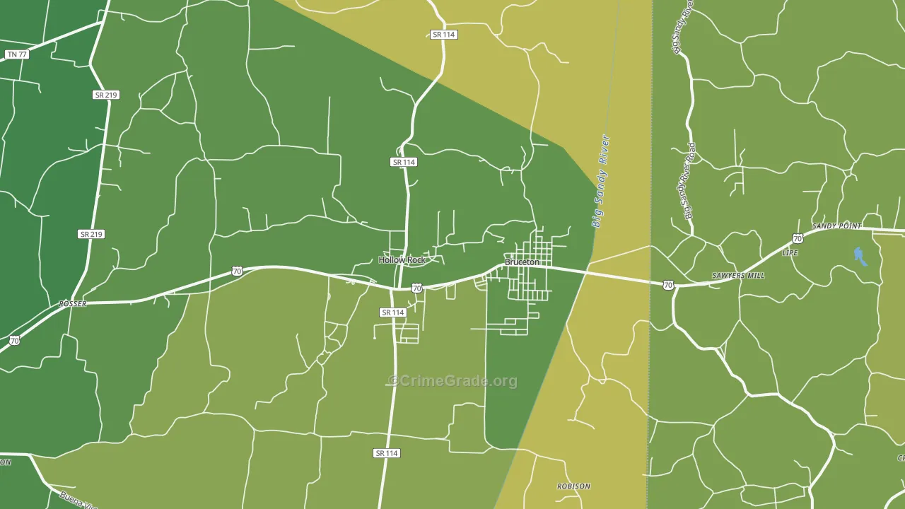 38317, TN Map of Theft Rates