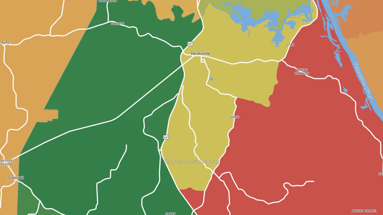 38329, TN Map of Theft Rates