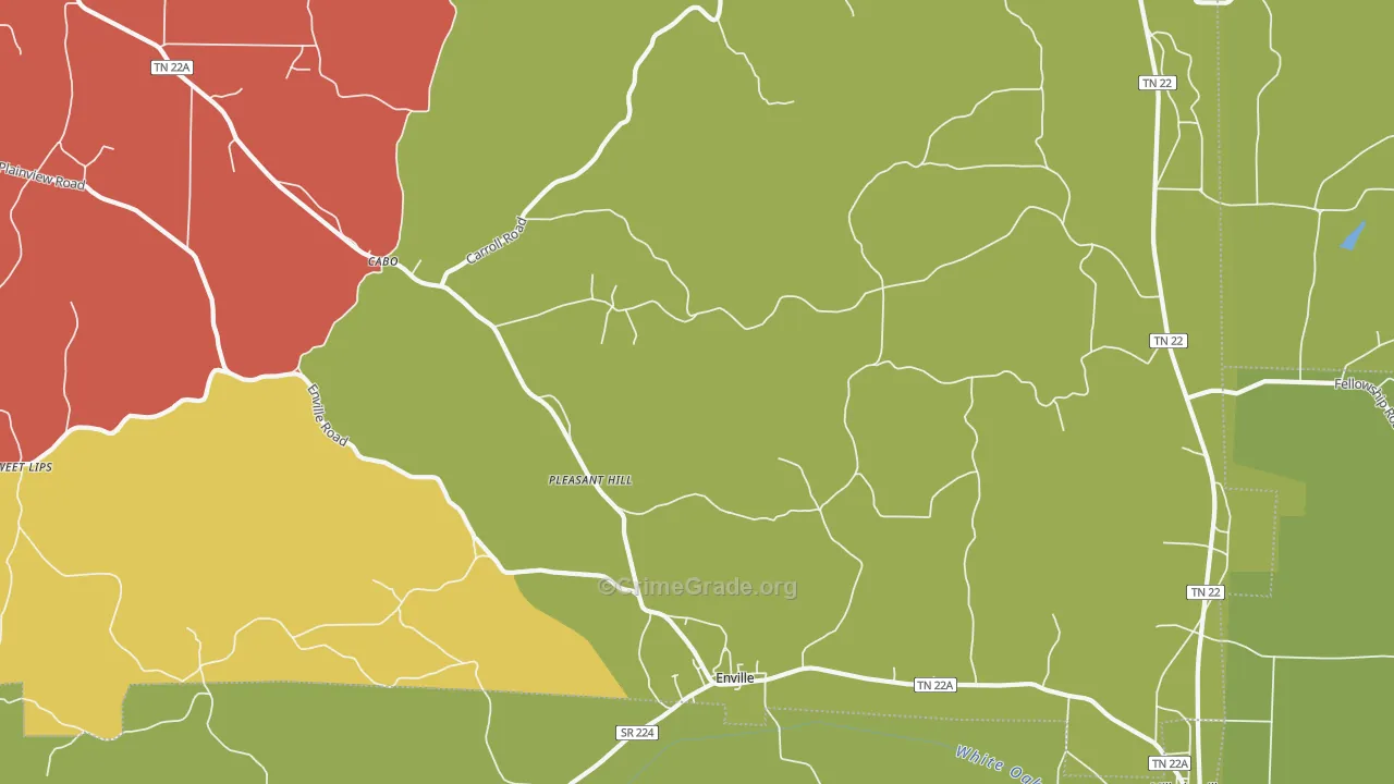 38332, TN Map of Theft Rates