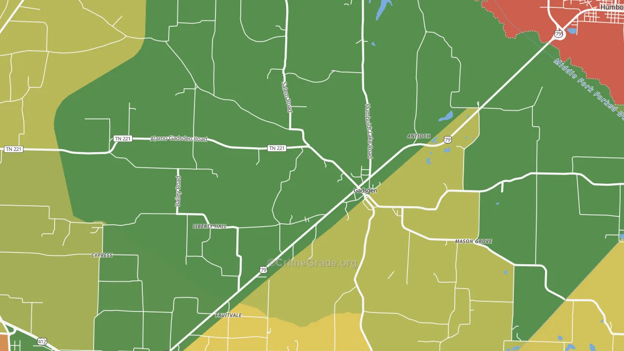 38337, TN Map of Theft Rates