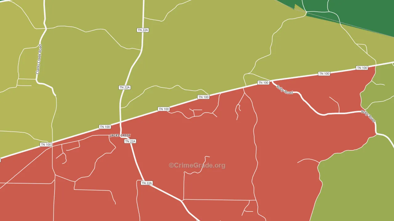 38347, TN Map of Theft Rates
