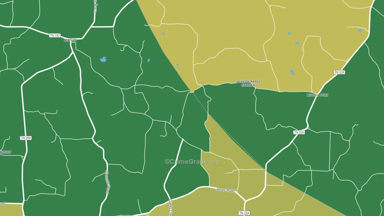 38352, TN Map of Theft Rates
