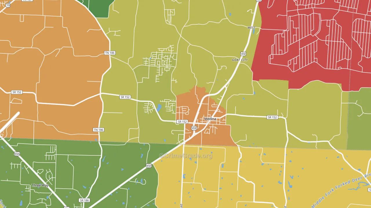 38355, TN Map of Theft Rates