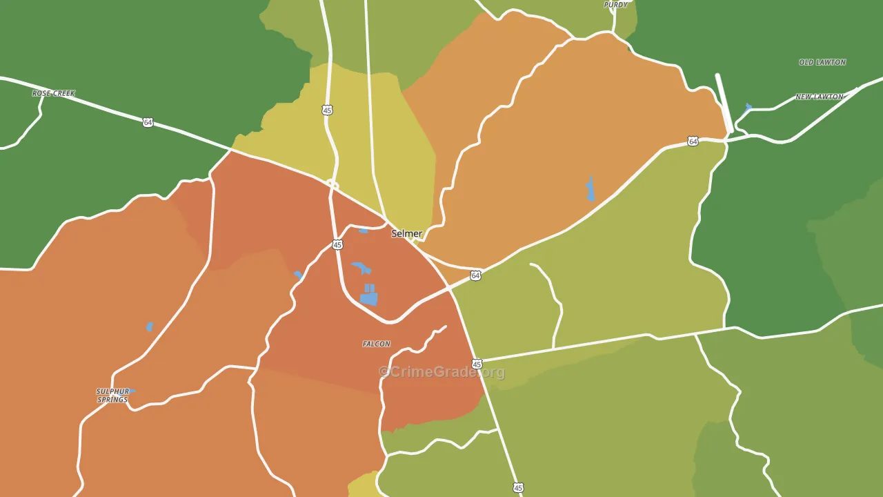 38375, TN Map of Theft Rates