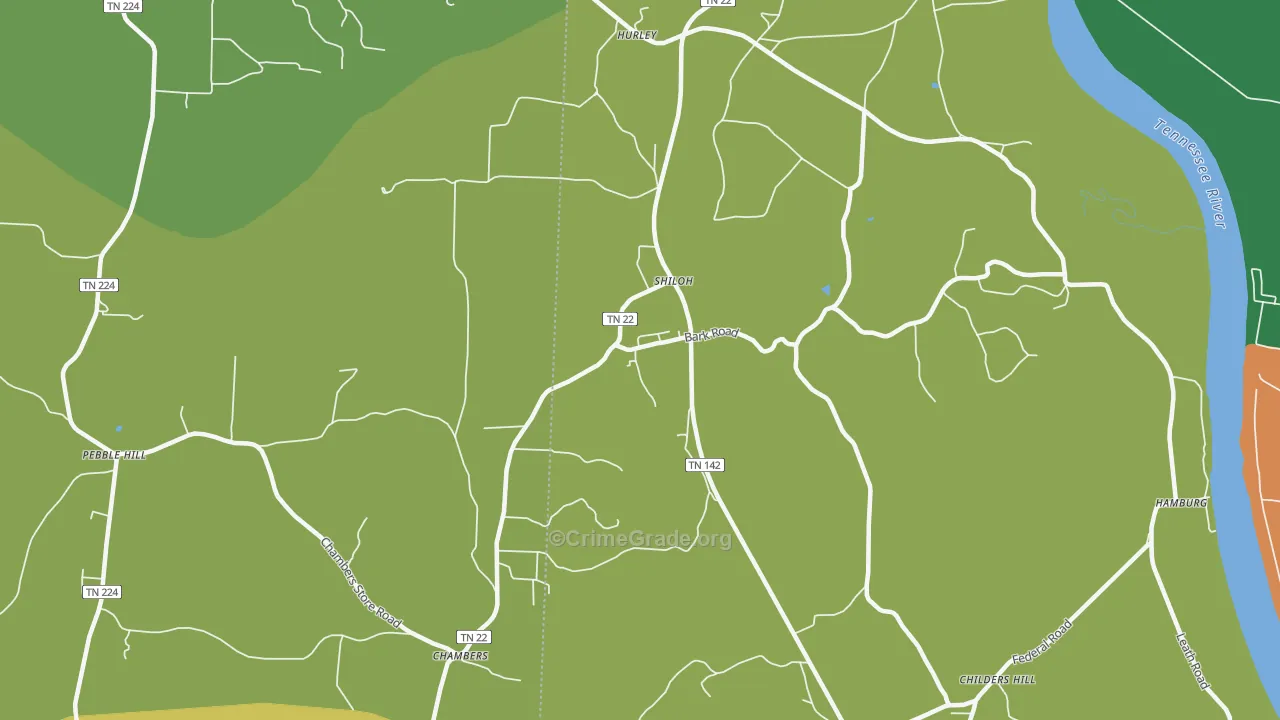 38376, TN Map of Theft Rates