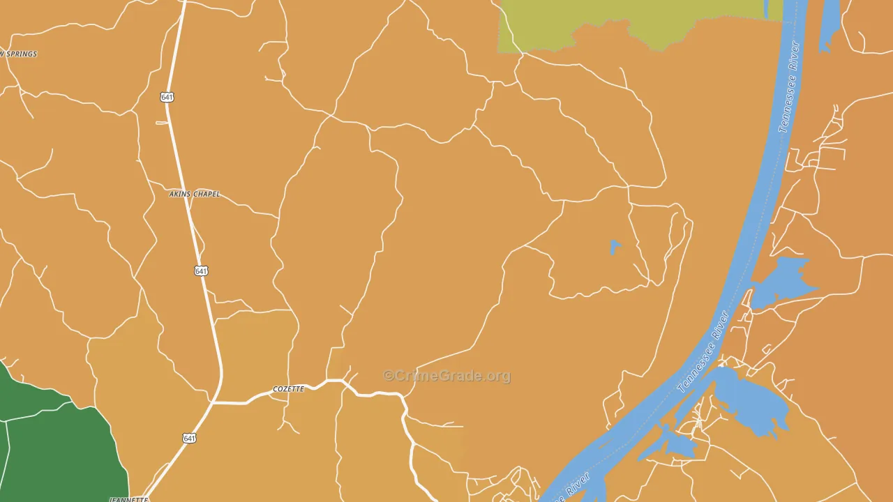 38380, TN Map of Theft Rates
