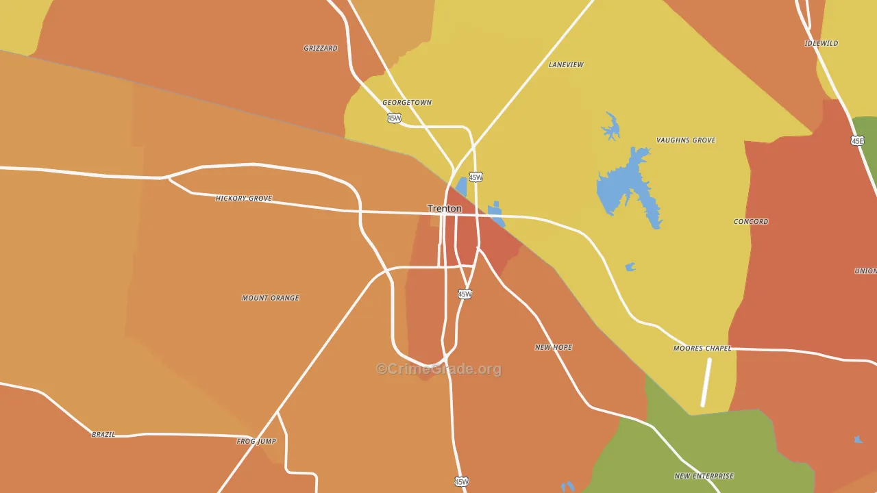 38382, TN Map of Theft Rates