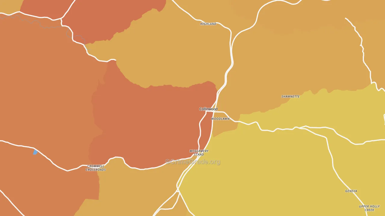 38450, TN Map of Theft Rates